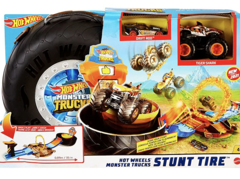 Hot Wheels Monster Trucks Stunt Tire Play Set- Rent - Etoylibrary