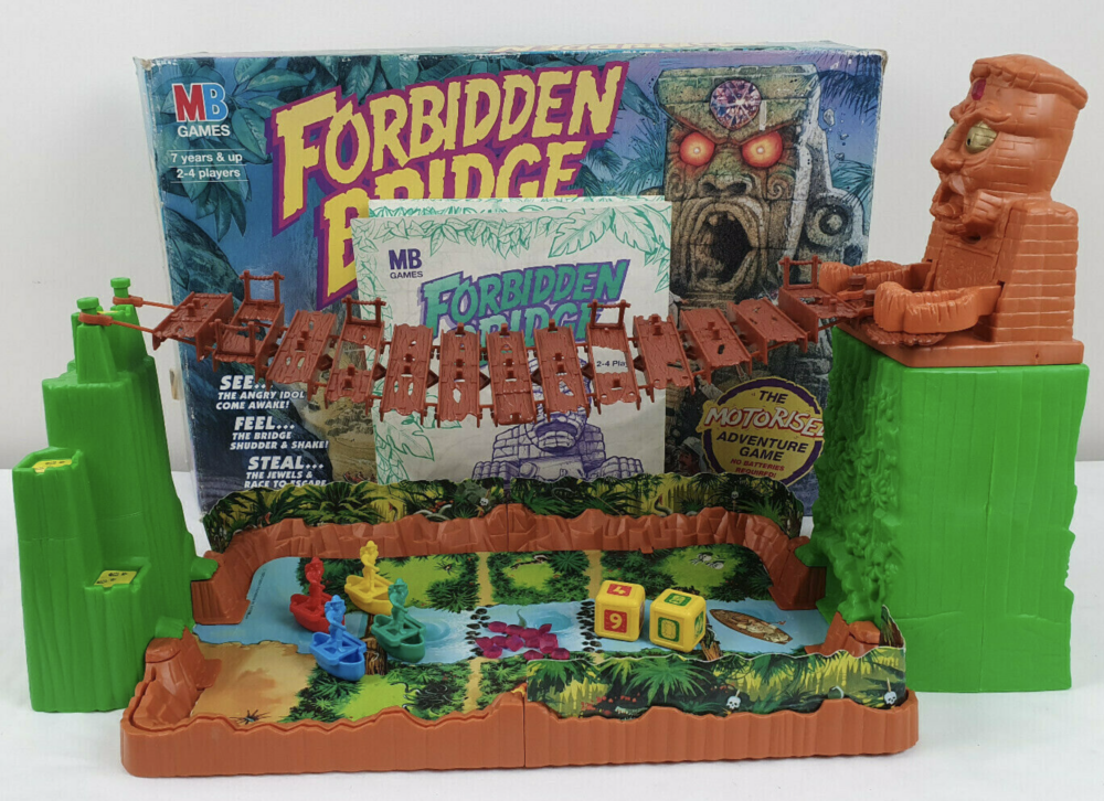 Forbidden Bridge Board Game Vintage 1993 MB Milton Bradley - Rent ...